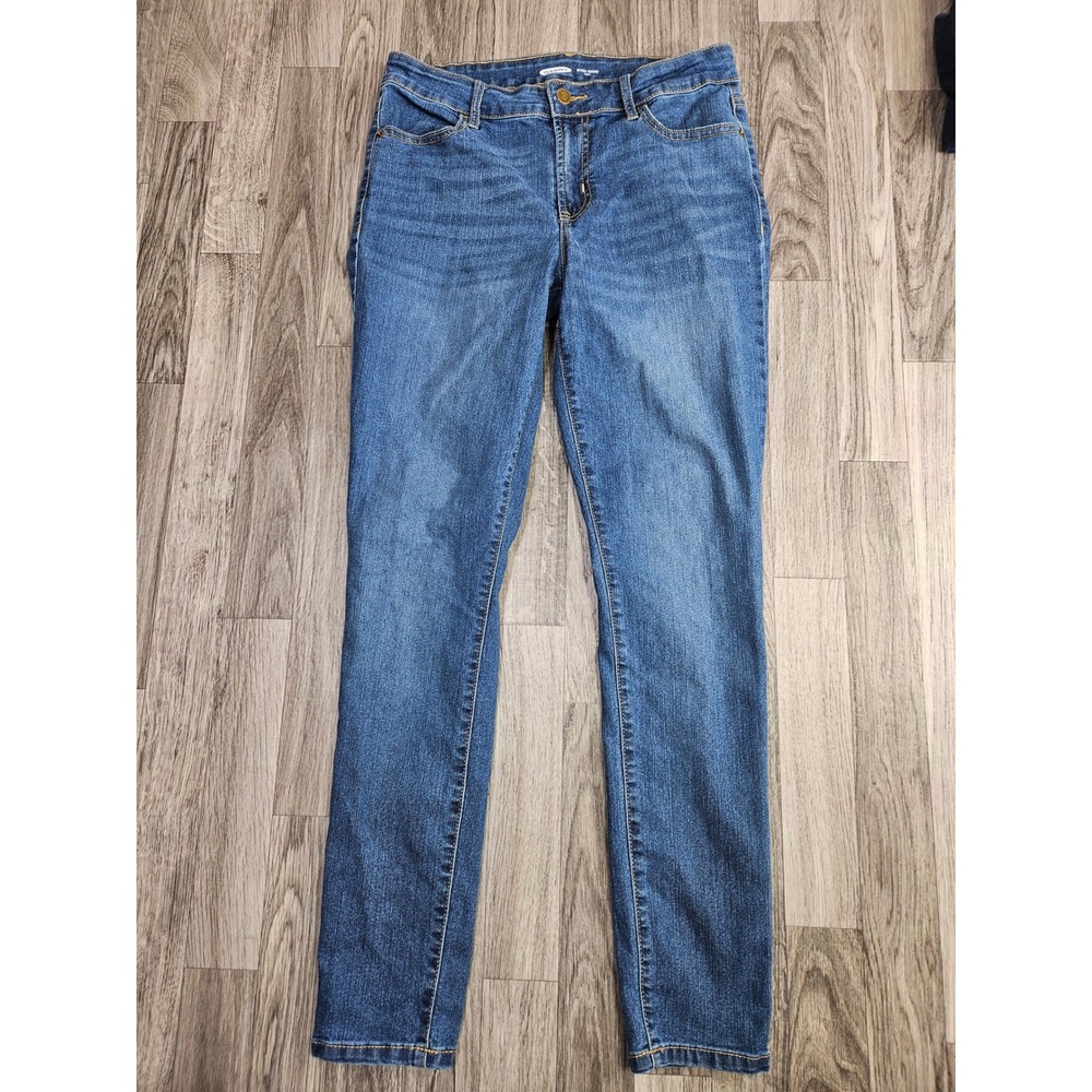 Old Navy Super Skinny Ankle Jeans Women 6 Tall Blue Stretch Denim